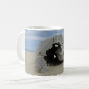 Taza De Café Madera flotante Foto Costa Oeste Playa del Pacífic