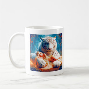 Taza De Café Madera majestuosa: Princesa y Tigre Blanco