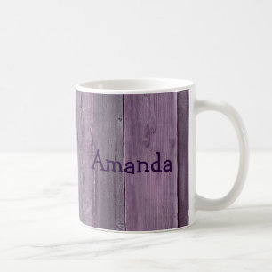 Taza De Café Madera púrpura para personalizar