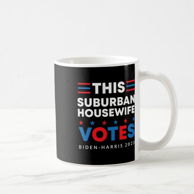 Taza De Café Madera suburbana vota a Biden Harris 2020 Feminis (Derecha)