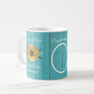 Taza De Café Madera Verde azulada Rústica de Barro Azul