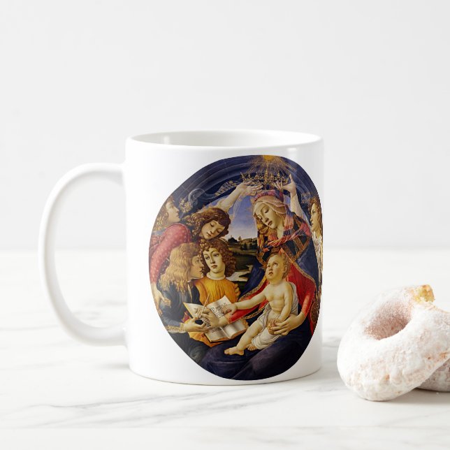 Taza De Café Madonna del Magnífico por Sandro Botticelli (Con donut)