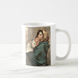 Taza De Café Madonna en Scarf sostiene al niño Jesús
