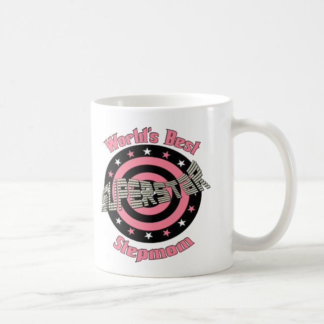 Taza De Café Madrastra de la superestrella en rosa (Derecha)