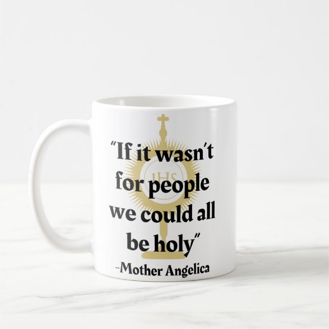 Taza De Café Madre Angélica Cita Mug (Izquierda)