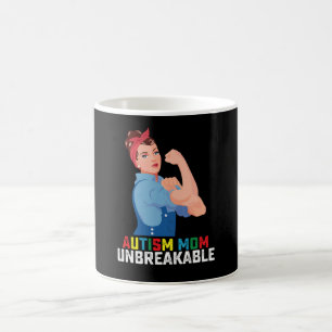 Taza De Café Madre autista inquebrantable orgullosa familia aut