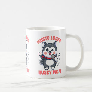 Taza De Café Madre Cantante de Perro Lindo Banda de Música Sibe