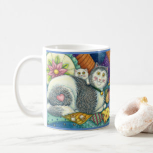 TAZA DE CAFÉ MADRE CAT & KITTEN, COLCHONETAS, PINCUSIÓN