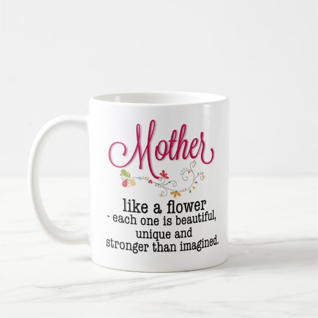 Taza De Café Madre Como Flor Cada Una Es Hermosa (Izquierda)