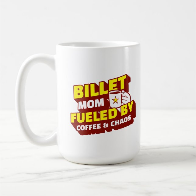 Taza De Café Madre de Billet alimentada por el café y el caos (Izquierda)