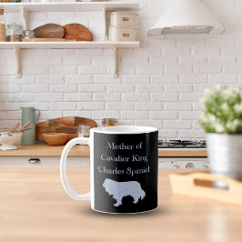 Taza De Café Madre De Cavalier Rey Charles Spaniel Silver