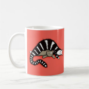 Taza De Café Madre de gato protege a su lindo niño gatito