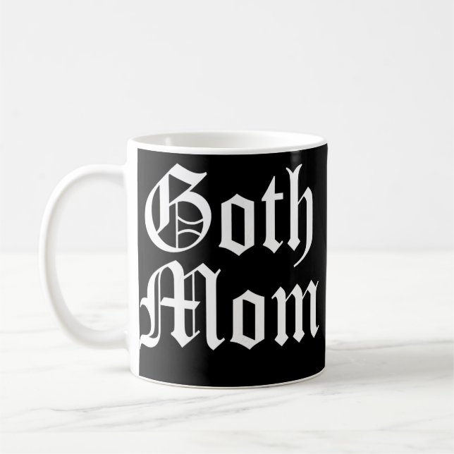 Taza De Café Madre de Gótico Gótica Texto Gótico Madre de gótic (Izquierda)
