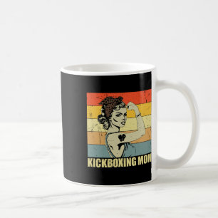 Taza De Café Madre de Kickboxing Retro Amante del Arte Marcial