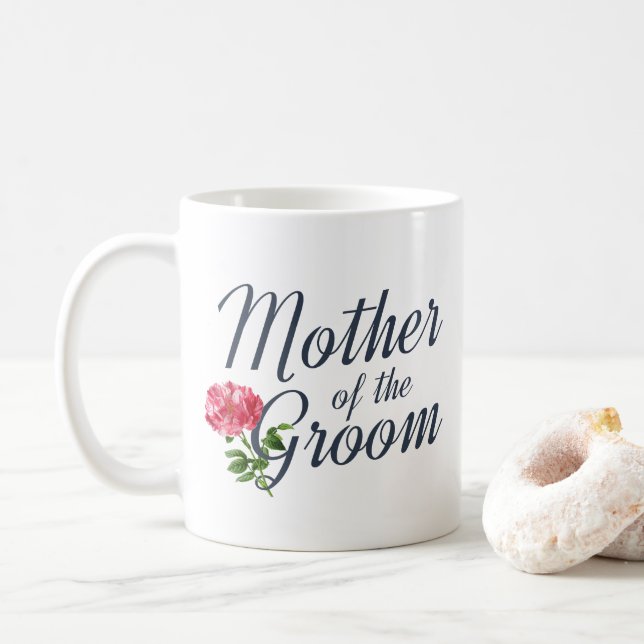 Taza De Café Madre de la caligrafía del Boda Groom | Mug (Con donut)
