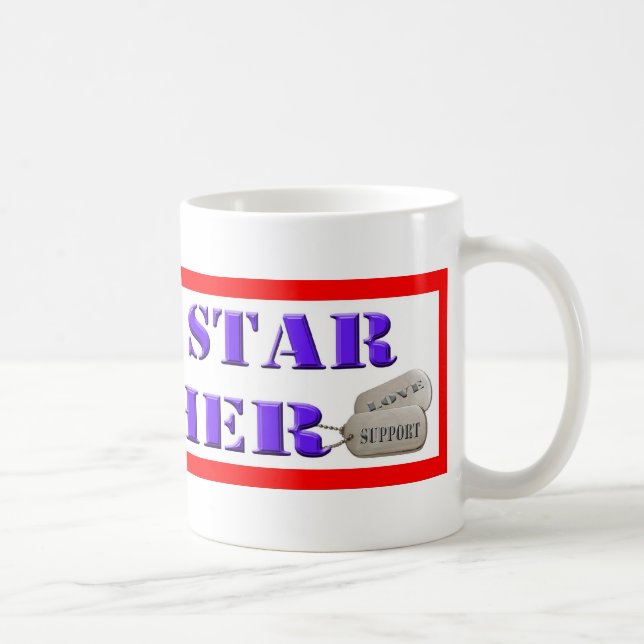 Taza De Café Madre de la estrella azul - 2 estrellas (Derecha)