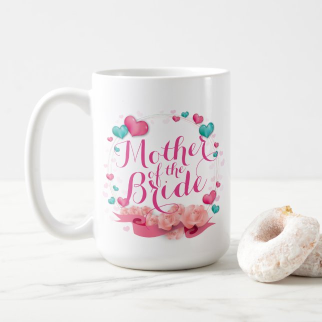 Taza De Café Madre de la novia Corazón de caramelo (Con donut)