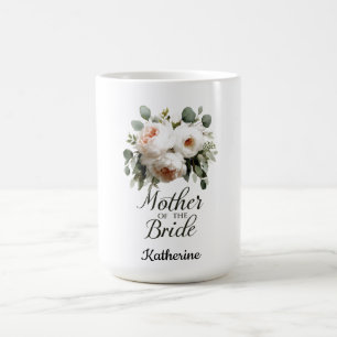 Taza De Café Madre de la Novia Diseño de Boda Floral Elegante