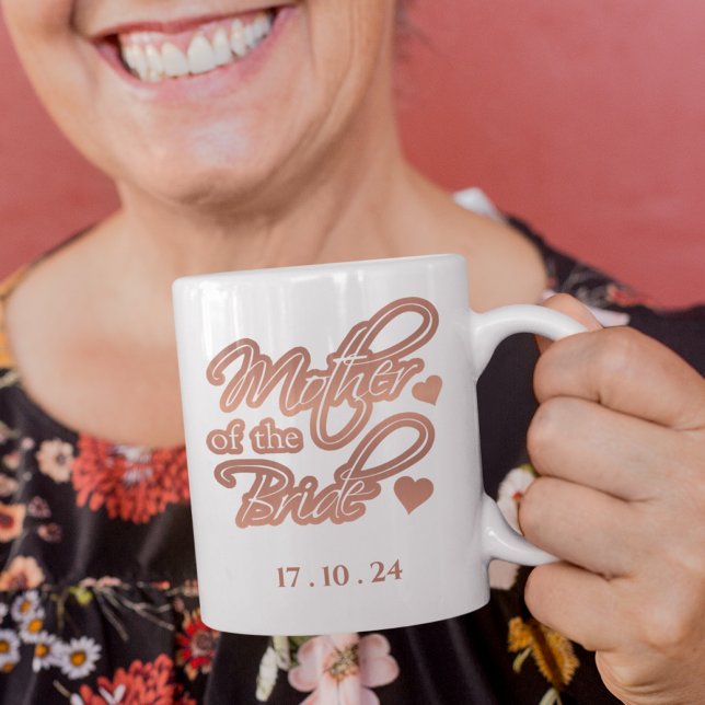 Taza De Café Madre de la novia elegante Rosa de oro (Subido por el creador)
