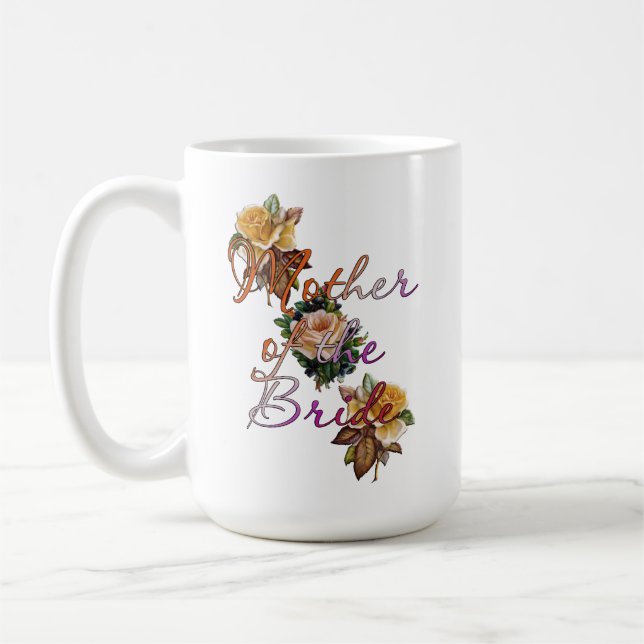 Taza De Café Madre De La Novia Floral (Izquierda)