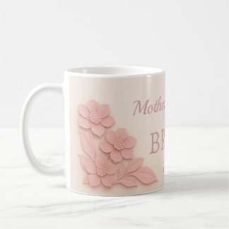 Taza De Café Madre de la Novia Floral Rosa