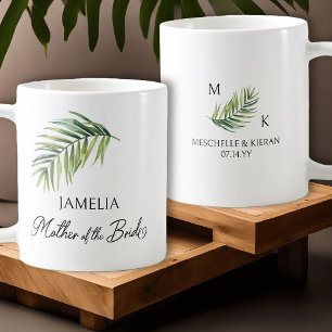 Taza De Café Madre de la Novia Hoja de Palma Boda de los Padres