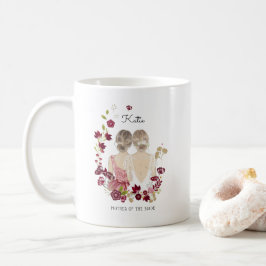 Taza De Café Madre de la Novia Ilustrada | Monograma 