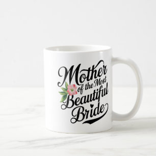 Taza De Café Madre de la Novia Más Hermosa Par de Boda Frío