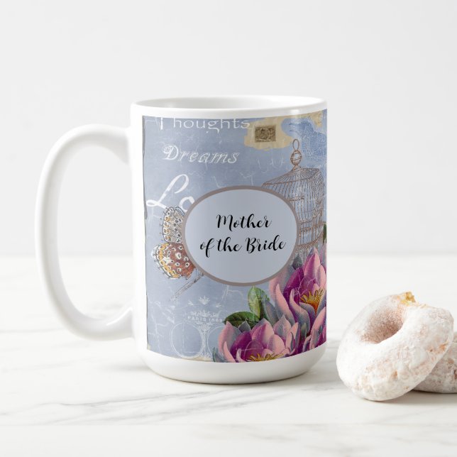 Taza De Café Madre de la Novia Pensamientos de Amor Victorianos (Con donut)