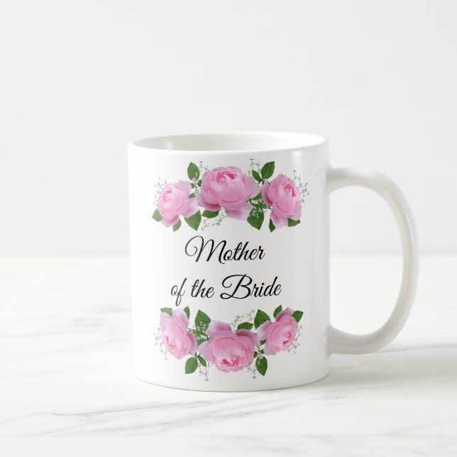 Taza De Café Madre de la novia Rosas café personalizado (Derecha)
