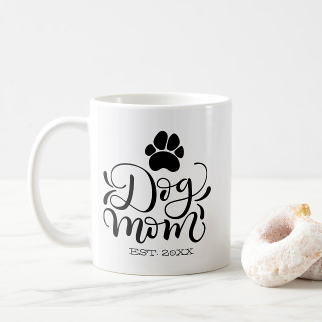Taza De Café Madre de perro - Establecimiento personalizado - a (Con donut)