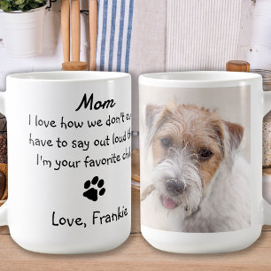 Taza De Café Madre de perro linda - Humor de foto de perro - Di
