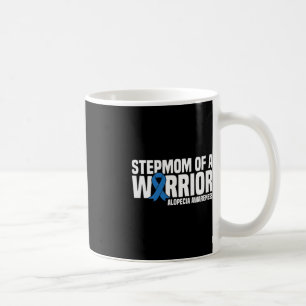 Taza De Café Madre de un Guerrero Cinta Azul Alopecia Awarenes