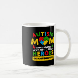 Taza De Café Madre del autismo criando a héroe Groovy desordena