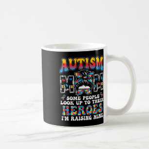 Taza De Café Madre del autismo criando a héroe Groovy desordena