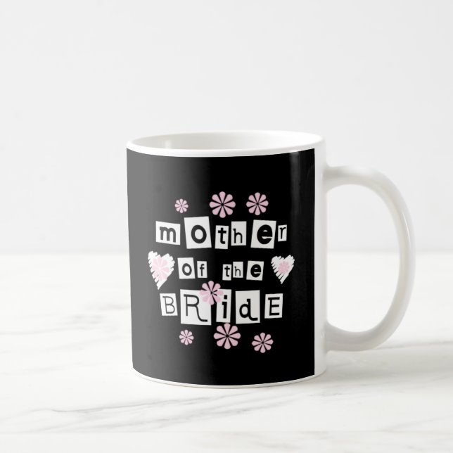 Taza De Café Madre del blanco de la novia en negro (Derecha)