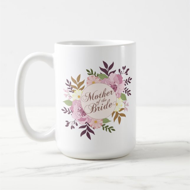 Taza De Café Madre del Boda de la novia | Mugre clásica (Izquierda)