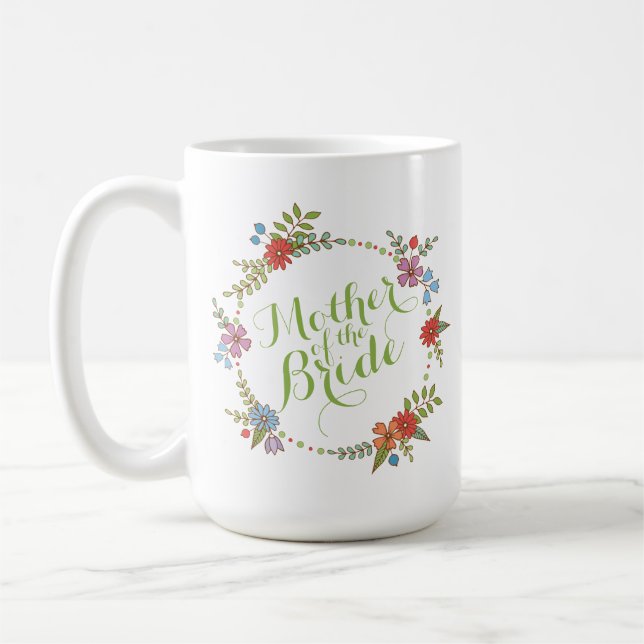 Taza De Café Madre del Boda de la novia | Mugre clásica (Izquierda)