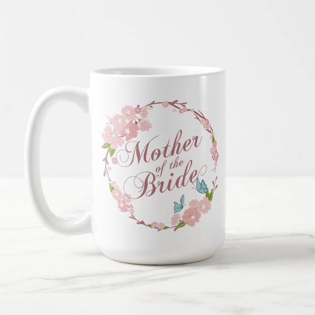 Taza De Café Madre del Boda de la novia | Mugre clásica (Izquierda)