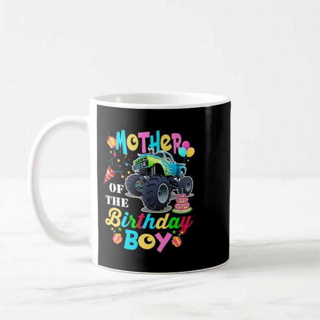 Taza De Café Madre del niño cumpleaños Monstruo Camión cumpleañ (Izquierda)