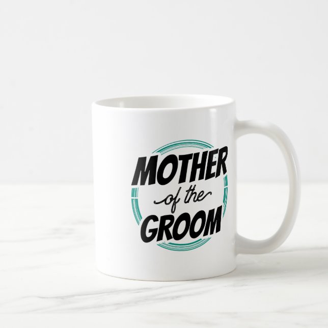 Taza De Café Madre del novio, fiesta de boda, soltero, mamá (Derecha)