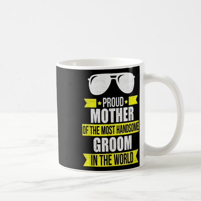 Taza De Café Madre Del Novio Guapo Novio Boda Gi (Derecha)