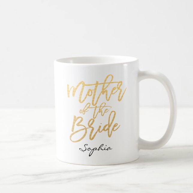 Taza De Café Madre del Personalizado de la Brida Lettering (Derecha)