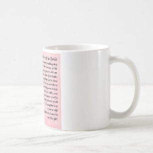 Taza De Café Madre del poema de la novia - rosas