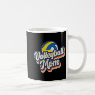 Taza De Café Madre del voleibol retro Diversión de mamá del vin