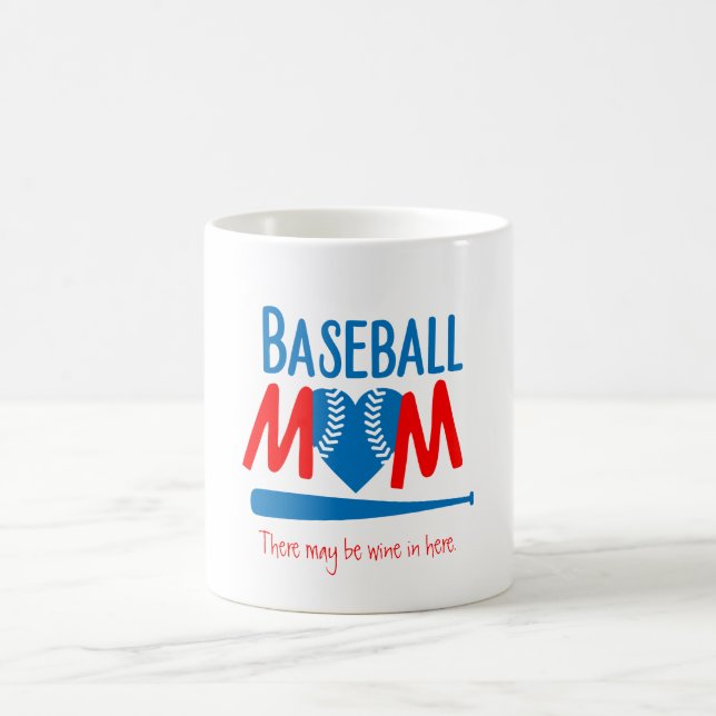 Taza De Café Madre divertida de béisbol (Centro)