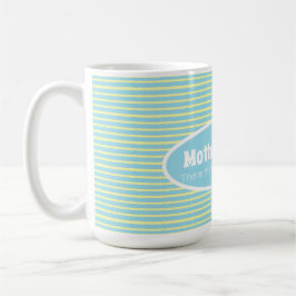 Taza De Café Madre divertida de la gran familia Pastel Stripe P