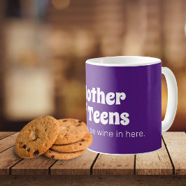 Taza De Café Madre divertida de los adolescentes con café morad