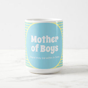 Taza De Café Madre divertida de los niños rayas Pastel