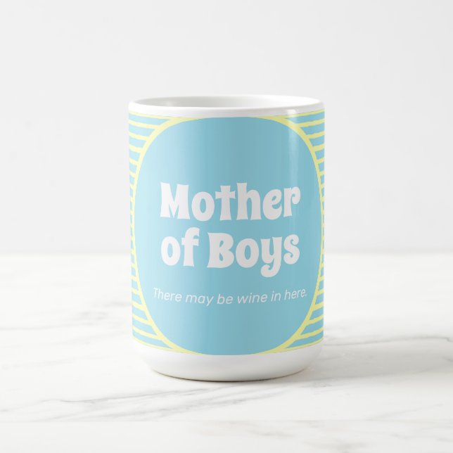 Taza De Café Madre divertida de los niños rayas Pastel (Centro)